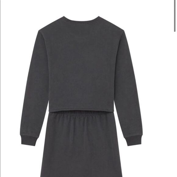 Thakoon Open Back Gray Sweatshirt Dress round neck long sleeeves,size medium - Picture 5 of 12